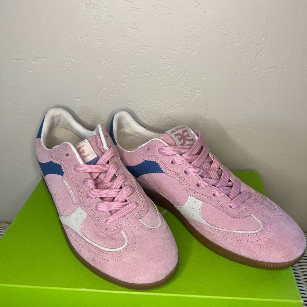 NWT Sam Edelman Pink Suede Kallen Sneakers in Lolita Pink Suede size 7.5